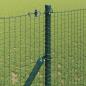 Preview: Schweißdrahtzaun mit 7 Pfosten Grün 1.4x10 m Stahl