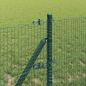 Preview: Geschweißter Drahtzaun mit 13 Pfosten Grün 0.4x50 m Stahl