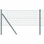 Preview: Schweißdrahtzaun mit 13 Pfosten Grün 0.8x50 m Stahl
