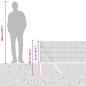 Preview: Geschweißter Drahtzaun mit 7 Pfosten Grau 0,6x10 m Stahl