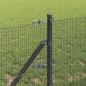 Preview: Geschweißter Drahtzaun mit 13 Pfosten Grau 0.8x25 m Stahl