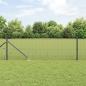 Preview: ARDEBO.de - Schweißeisenzaun mit 7 Spike-Posts Grau 0.4 x 10 m Stahl