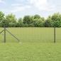 Preview: ARDEBO.de - Schweißdrahtzaun mit 13 Spike-Posts Grau 0.6x25 m Stahl