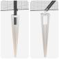 Preview: Zaunpfosten Set 2er Bundle Grau Metall und Kunststoff 25 x 1 m