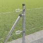Preview: Schweißdrahtzaun mit 7 Flanschepfosten 0.4x10 m Feuerverzinkter Stahl