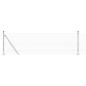 Preview: Gepulster Drahtzaun mit 13 Flanschen Pfosten 0.4x50 m Galvanisierter Stahl