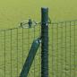 Preview: Schweißdrahtzaun mit 13 Flanschpfosten Grün 1,4x25 m Stahl
