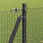 Preview: Schweissdrahtzaun mit 7 Flanschpfosten Grau 1,2x10 m Stahl