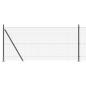 Preview: Welded Wire Fence mit 13 Flanschpfosten Grau 0.8x25 m Stahl