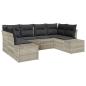 Preview: Gartensofa-set 6 stk. 6-Sitzanzahl Hellgrau Poly Rattan