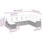 Preview: Sofa Set 8 Stk. Schwarz Poly-Rattan