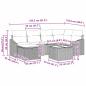 Preview: 7-teiliges Garten Sofa Set mit Kissen Beige Poly Rattan