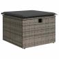 Preview: 5-teiliges Garten-Sofa-Set mit Kissen Grau Poly-Rattan