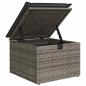 Preview: 5-teiliges Garten-Sofa-Set mit Kissen Grau Poly-Rattan