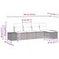 Preview: 5-teiliges Garten-Sofa-Set mit Kissen Grau Poly-Rattan