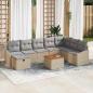 Preview: ARDEBO.de - 9-teiliges Garten Sofa Set mit Kissen Beigem Poly Rattan