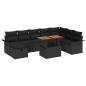 Preview: Gartensofa-set 9 stk. Schwarz Poly-Rattan