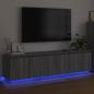 Preview: TV Schrank mit LED Grau Sonoma 180x38x49 cm Holzwerkstoff