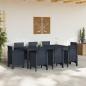 Preview: 9-teiliges Garten Essset Anthrazit Poly Rattan