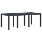 Preview: 9-teiliges Garten Essset Anthrazit Poly Rattan