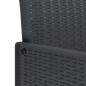 Preview: 9-teiliges Garten Essset Anthrazit Poly Rattan