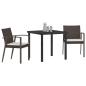 Preview: Set aus 2 Braun PE-Rattan 2-Sitzer Langlebig Gartenstuhl