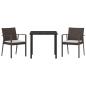 Preview: Set aus 2 Braun PE-Rattan 2-Sitzer Langlebig Gartenstuhl