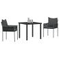 Preview: Set aus 2 Schwarz PE Rattan 54x61x83 cm Langlebig Gartenstuhl