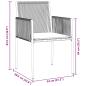Preview: Set von 5 Schwarz Poly-Rattan, pulverbeschichteter Stahl, Polyester