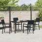 Preview: 5-teilige Garten Essgruppe Schwarz HDPE