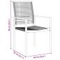 Preview: 3-teiliges Garten-Essset Schwarz PVC-Rattan