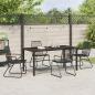 Preview: 5-teiliges Garten-Ess-Set Schwarz PVC Rattan