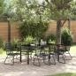 Preview: ARDEBO.de - 7-teiliges Garten Essbereich Set Schwarz PVC Rattan