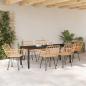 Preview: Garten Essgruppe 7 stk. Braun Pulverbeschichteter Stahl