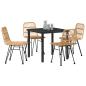 Preview: 5-teiliges Garten-Ess-Set Brauner Poly Rattan
