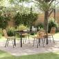 Preview: ARDEBO.de - 5-teiliges Garten-Essgruppe Braun Poly Rattan