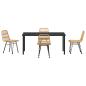 Preview: 5-teiliges Garten-Essgruppe Braun Poly Rattan