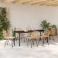Preview: Garten Essgruppe 7 stk. Braun Pulverbeschichteter Stahl