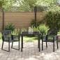 Preview: 3-teiliges Garten-Essset Schwarz Poly-Rattan