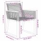 Preview: 5-teiliges Garten-Essenset Schwarzes Poly-Rattan