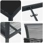 Preview: Garten Essgruppe 5 pcs Schwarz Pulverbeschichteter Stahl