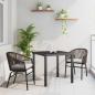 Preview: ARDEBO.de - 3-teiliges Garten-Essset Braun Poly-Rattan