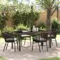 Preview: ARDEBO.de - 5-tlg. Garten-Esszimmer-Set Braunes Poly-Rattan