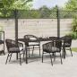 Preview: 5-tlg. Garten-Esszimmer-Set Braunes Poly-Rattan