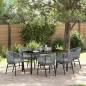 Preview: ARDEBO.de - 7-teiliges Garten-Esszimmer-Set Grau Poly Rattan