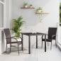 Preview: ARDEBO.de - 3-teiliges Garten-Ess-Set Braun Poly-Rattan
