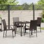 Preview: 5-teiliges Garten-Esszimmer-Set Braun Poly-Rattan