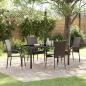 Preview: ARDEBO.de - 5-teiliges Garten-Essset Braun Poly-Rattan