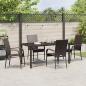 Preview: 5-teiliges Garten-Essset Braun Poly-Rattan