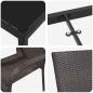 Preview: 5-teiliges Garten-Essset Braun Poly-Rattan